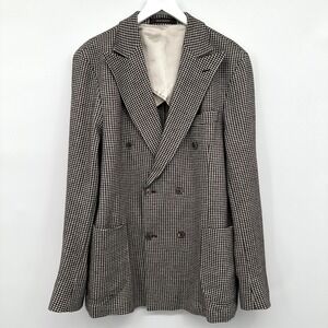Oscar Jacobson Double Breasted Erik Soft‎ Blazer Size 54 Wool Blend Quiet Luxury